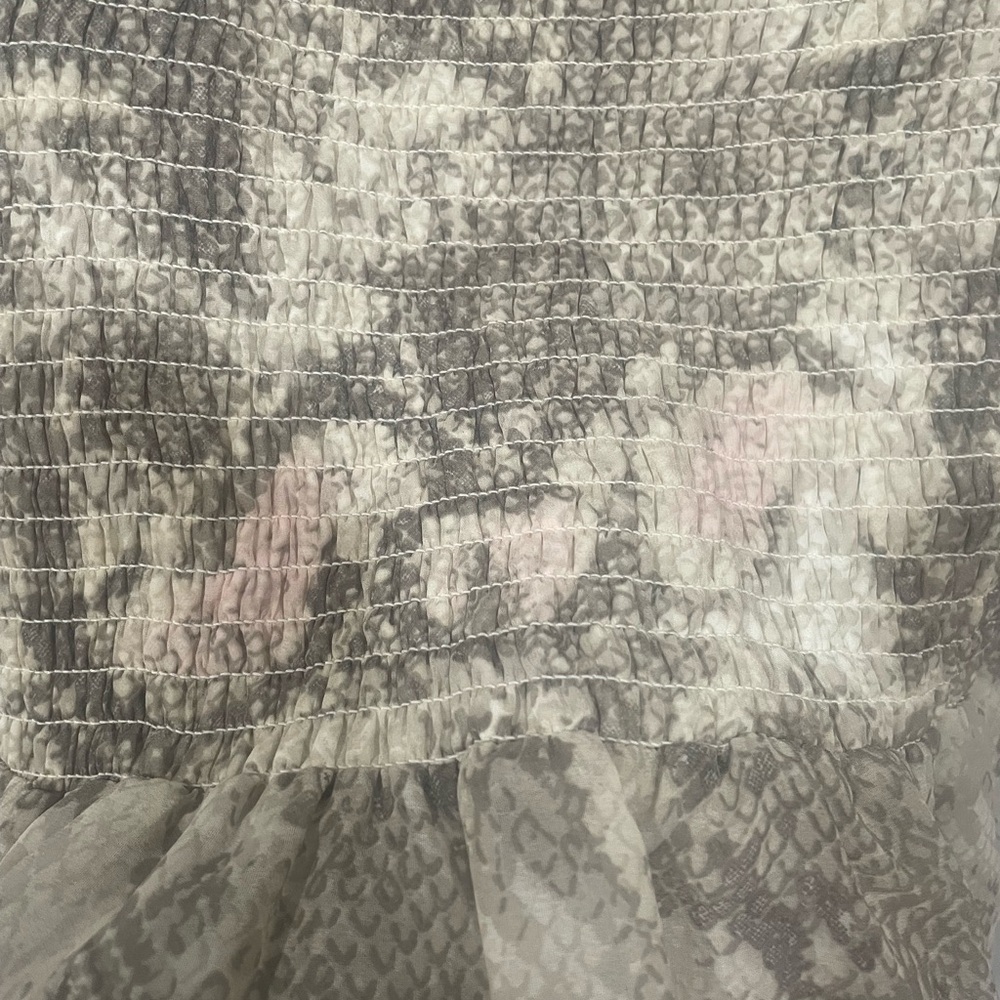 Japna Snakeprint Ruffle Sleeve Top - Picture 4 of 5